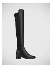 [Wittner] Goldy Leather and Recycled Textile Boot in Black
