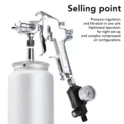 Air Pressure Regulator Filter Pneumatic Adjusting Valve With Gauge Tools New