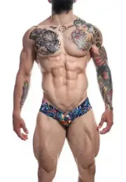 Cut For Men High Cut Tattoo Cheeky Brief Small