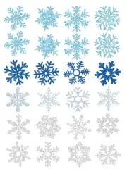 120 PCS Snowflake Temporary Tattoo Stickers Winter Snow Flakes Glitter Tattoos