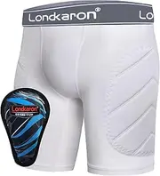 [Londkaron] Youth Boys Padded Sliding Shorts with Soft Protective Cup for Baseball & Football