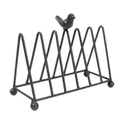 Iron Bird Bookshelf Computer Stand Shelves Magazine Rack Decor Desktop
