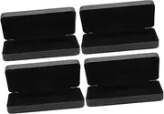 [TEMPNAP] 4Pcs Retro Creative Sunglasses Storage Box Black Eyewear Case Durable Glasses Container for Safe and Stylish Eyeglass Organization