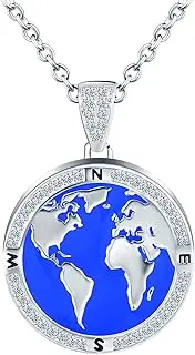 [CPSLOVE] Women's and Girls' Photos Zirconia Necklace Lockets 925 Silver Chains Creative Compass Cards Open Pendant Personalised Photo Openable Pendant Fashion Jewellery