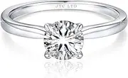 [JTC LTD] Diamond Engagement Ring for Women | 0.20 to 0.50 Carat Solitaire in 9KT UK Hallmarked Gold | Natural Diamond | White, Yellow & Rose Gold