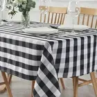 Checkered Square Tablecloth Stain Resistant Waterproof and Resistant Washable...