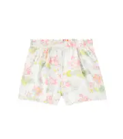 [Tartine et Chocolat] Tartine et Chocolat Floral lace-trimmed linen and cotton shorts Y 12 multicoloured