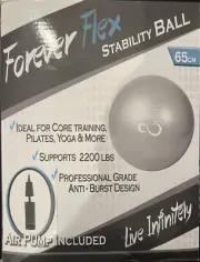 Exercise Ball 65cm Forever Flex Professional Grade Balance & Stability Ball