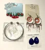 New Fasion Jewelry Tween/Others Lot of 5 Pairs Drop Earrings &Bracelet Set