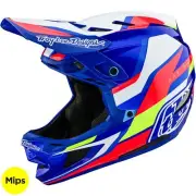 Troy Lee Designs D4 Composite with MIPS Helmet TLD BMX MTB DH Omega - White Blue