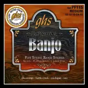 GHS PF115 Nickel-Plated Steel Banjo Strings; 5-string Loop end medium