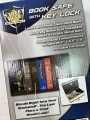 Book Safe Box Key Lock Vault Fire Proof Home Cash Money Secret Key