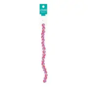NEW Ribtex Strung Pink Clay Flat Round 20 Piece Bead Strand By Spotlight