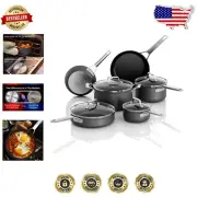 Durable Non-Stick 10-Piece Pots and Pans Set - Effortless Cleanup Guaranteed
