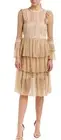 NWT $274 Women's Alison New York, Victorian Laced Tiered Dress, M