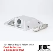 JEOC 10 Degree Road Monitoring Prism, Cat eye Dual Aluminum Coated Reflectors