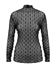 Isabel Marant Toxani Sheer Top FR38,FR40 Black
