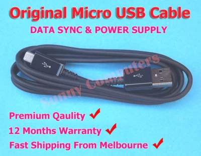 Original Samsung USB Adapter Cable Data Sync Power For Galaxy M01 A01 Core Black