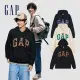 【GAP】男女同款 Logo帽T 碳素軟磨法式圈織系列-多色可選(892186)