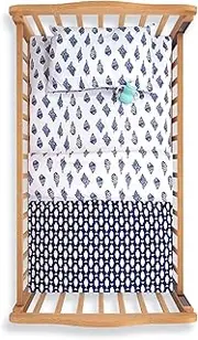 Trade Star 100% Cotton Everyday Bedding Set Crib Baby Bedding Set for Toddler Block Print 3 Pcs Comforter Set Natural Dyes Baby Bedding Nursery Decor Set for Kids (Pattern - 5)