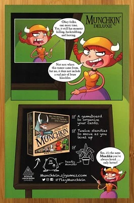 2016 Munchkin Deluxe Board Game Print Ad/Poster Steve Jackson Cards Promo Art