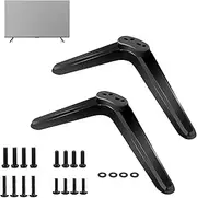 Universal TV Stand Base Replacement, TV Stand Legs, TV Riser, TV Stand Mount for Most 27 to 55 Inch LCD LED Samsung LG Sony VIZIO TCL KONKA TV, Hold up to 99lbs - Black