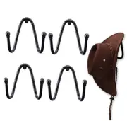 4 Pack Cowboy Hat Rack Wall Mount Cowboy Hat Holder Hat Hanger Hat Storage