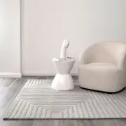 Brand Ventures Les Nomades Felix Light Grey Wool Rug