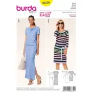 Burda Sewing Pattern 6639 Dress Rove Kleid Misses Size 10-20