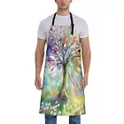Oil Painting Tree Apron for Women 28x33in Kitchen Chef Aprons with 2 Pockets ...