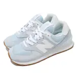 NEW BALANCE 休閒鞋 574 復古 麂皮 女鞋 紐巴倫 緩震 百搭 鞋櫃必備 藍 白 WL574PE2B