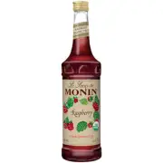 Monin Organic Raspberry Flavoring / Fruit Syrup 750 mL 544SYPAO040B