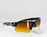 XLOOP 8XHD3365 BLACK GREY Mens Classic Wrap Half Rim Sunglasses Bronze Lens