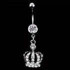 Crown Charm Rhinestone Body Piercing Jewelry Belly Button Ring Navel Jewelry.C9