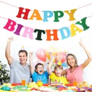 Birthday Bunting Flag Birthday Burlap Banners Baby Hanging Flags