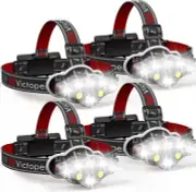 High-Power 18000 Lumen LED Headlamp - USB Rechargeable, Waterproof, 8 Modes