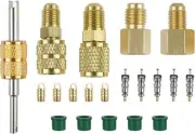 R410A R134A Adapters & Valve Core Remover & Gaskets & Thimbles & 5V1 Valve Core