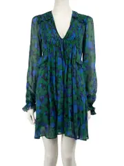Floral Silk Mini Dress