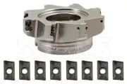 Shars CNC 5" 90 Degree Indexable Face Mill with 8 APKT 1604 Inserts New M[