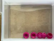 LEGO Parts - Magenta Plate, Round 1 x 1 - No 4073 - QTY 5