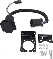 NDNCZDHC Multi Tow Trailer Adapter 7 Pin to 7 Way Blade and 4 Way Flat Wiring Harness Side Trailer Light Plug Connector Harness