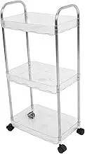 PENIKOKO Movable Storage Organizer with Wheels Multi Tier Rolling Cart for Salon Beauty Parlors Durable Pet Materials Compact Design for Spaces Easy