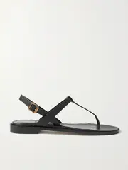 [Manolo Blahnik] Manolo Blahnik - Hata Leather Slingback Sandals - Black - IT40.5 IT 40.5 Black