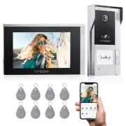 1080P WiFi Video Doorbell Door Phone Intercom Entry System with 7" Touch Monitor