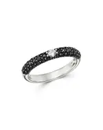 Bloomingdale's Fine Collection Black & White Diamond Band in 14K White Gold