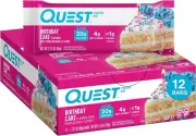 Quest Nutrition Birthday Cake Protein Bar, High Protein, Low Carb, Keto Friendly