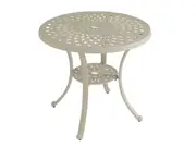 FurnitureOkay Orlando Cast Aluminium Outdoor Dining Table (78cm Round) - Sandstone