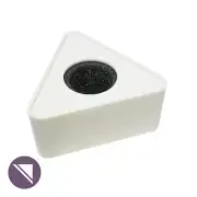 BravoPro Triangular Microphone Flag for 35-40mm Diameter Microphones - White