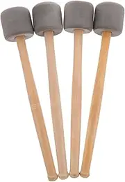 Yardwe 4pcs Drumsticks with Handles for Percussion Instruments Durable Mallets for Bass Drums Music Accessory for Drum Enthusiasts