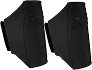 Parliky 2Pcs Adjustable Running Leg Phone Holder for Smartphones Breathable Sports Leg Bag Pouch for Outdoor Activities Non Slip Ankle Wallet Black